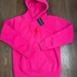 NWT Bruce Bolt Logo Hoodie Pink Sz Youth XL